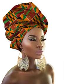 Vibrant Multi-Color Bazin Headband: Stylish African Hair Wrap Scarf for Gele & Ipele