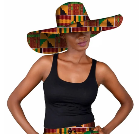 Handcrafted Ankara Print Cotton Big Hats