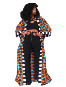 African Dashiki women's attire: Featuring long printed shirts