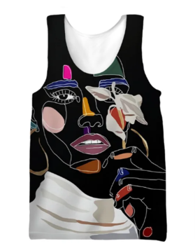 Vintage-Inspired 3D Print Tank Tops for Men/women