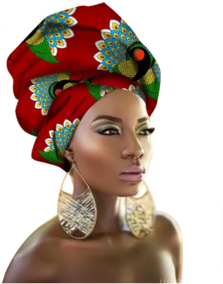 Vibrant Multi-Color Bazin Headband: Stylish African Hair Wrap Scarf for Gele & Ipele