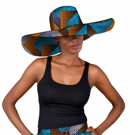 Handcrafted Ankara Print Cotton Big Hats