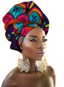 Vibrant Multi-Color Bazin Headband: Stylish African Hair Wrap Scarf for Gele & Ipele