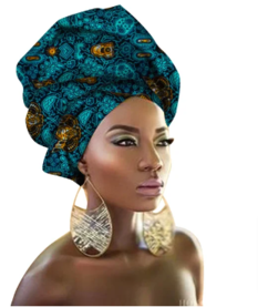 Vibrant Multi-Color Bazin Headband: Stylish African Hair Wrap Scarf for Gele & Ipele