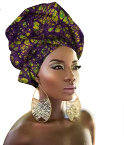 Vibrant Multi-Color Bazin Headband: Stylish African Hair Wrap Scarf for Gele & Ipele