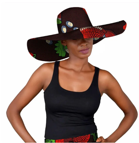 Handcrafted Ankara Print Cotton Big Hats