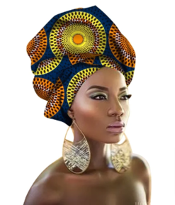 Vibrant Multi-Color Bazin Headband: Stylish African Hair Wrap Scarf for Gele & Ipele