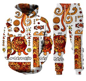 Retro African Printed Hoodie for Men and Women