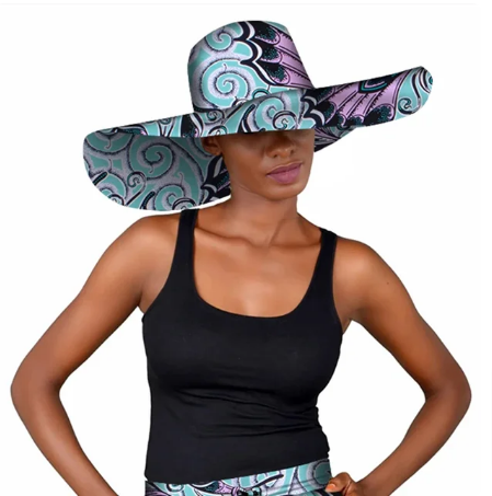 Handcrafted Ankara Print Cotton Big Hats