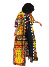 African Dashiki women's attire: Featuring long printed shirts