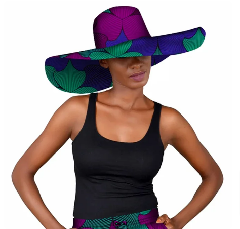 Handcrafted Ankara Print Cotton Big Hats