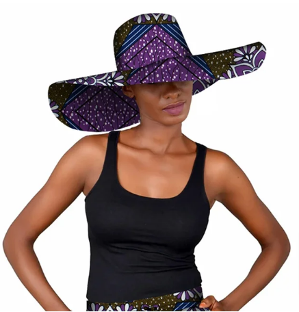 Handcrafted Ankara Print Cotton Big Hats