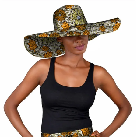 Handcrafted Ankara Print Cotton Big Hats