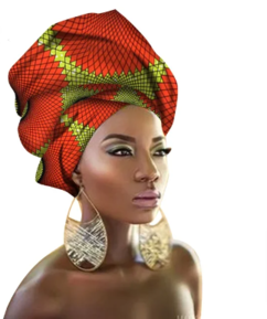 Vibrant Multi-Color Bazin Headband: Stylish African Hair Wrap Scarf for Gele & Ipele