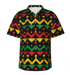 Oversized Hawaiian Rastafari Shirts for  College Blouses