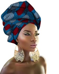 Vibrant Multi-Color Bazin Headband: Stylish African Hair Wrap Scarf for Gele & Ipele